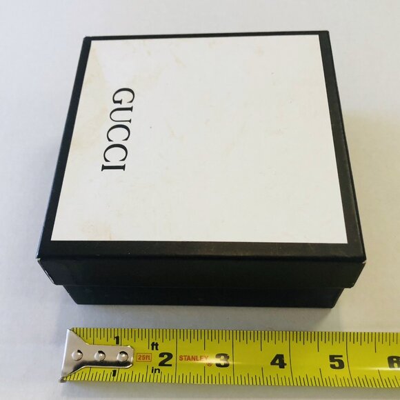 Gucci Belt Box Empty Black White Gift Storage Box 5 x 5 x 2.25 - Picture 2 of 12